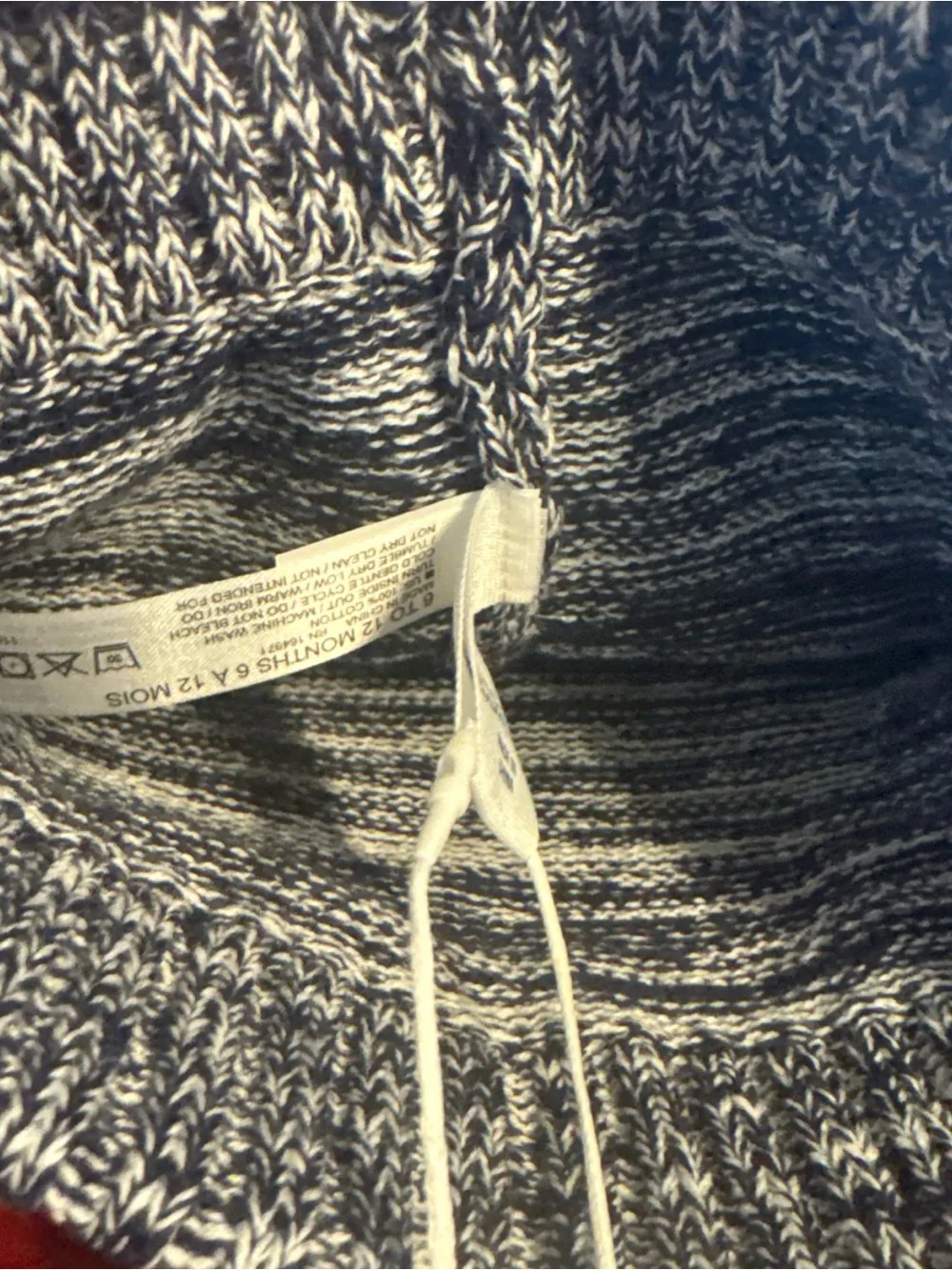 Marled Knit Beanie in Black & White